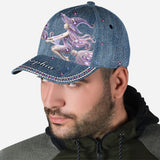 Witch And Broomstick - Personalized Witch Classic Cap