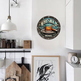 Whiskey & Cigar - Personalized Whisky Wall Clock