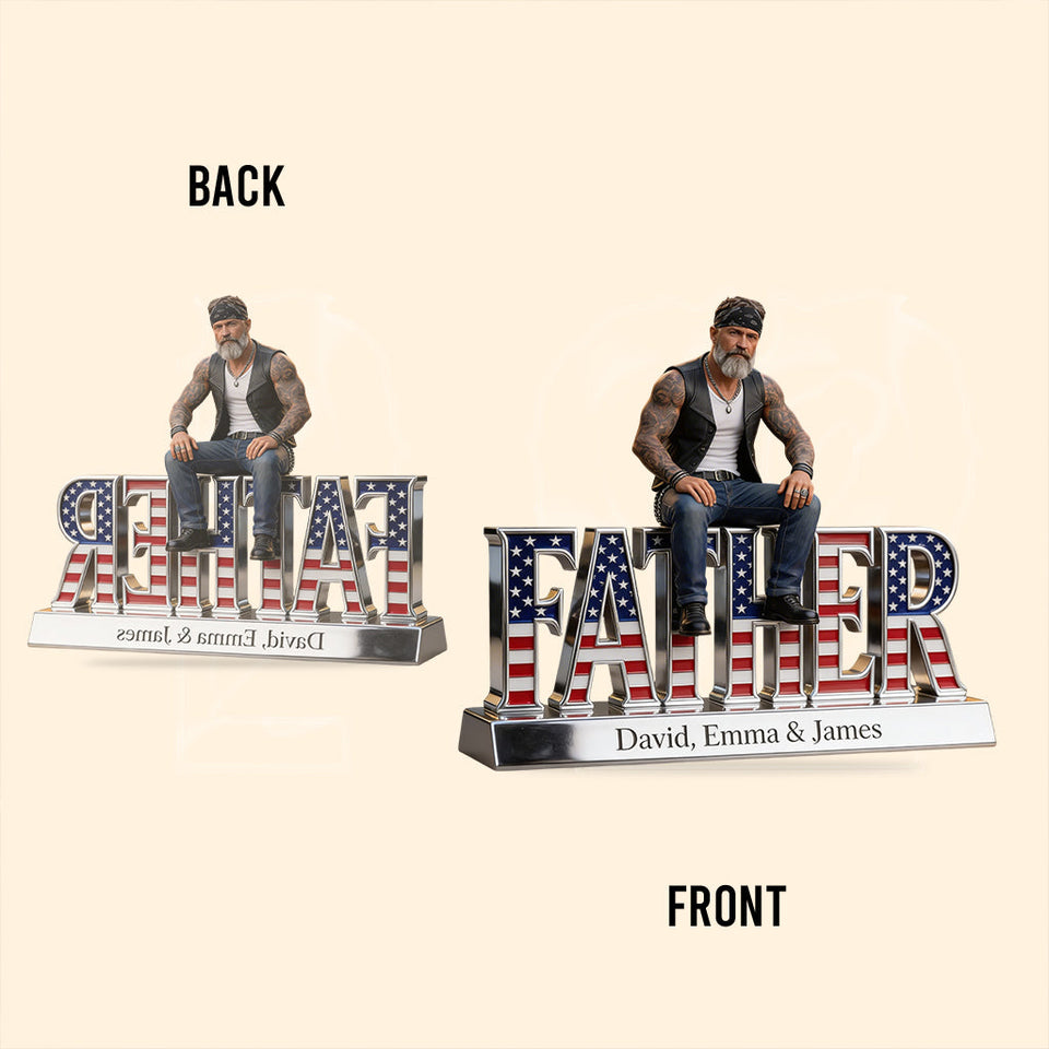 Custom Any Photo, Any Title - Personalized Father Custom Shaped Acrylic Plaque