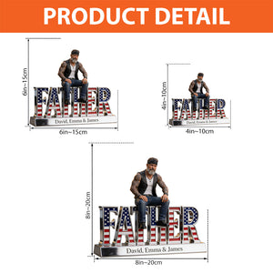 Custom Any Photo, Any Title - Personalized Father Custom Shaped Acrylic Plaque