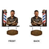 The Signature Hair Studio Sign - Personalized Hairdresser Wooden Wall Mount Sign