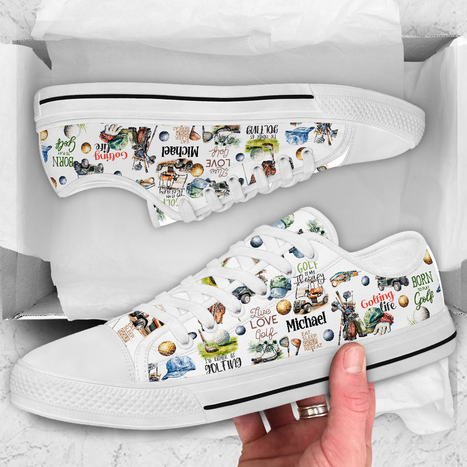 Live Love Golf - Personalized Golf Low Top Shoes