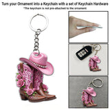 Cowgirl Boots - Personalized Cowgirl Ornament