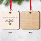 Pregnant Announcement - Personalized Pregnancy Flip Ornament