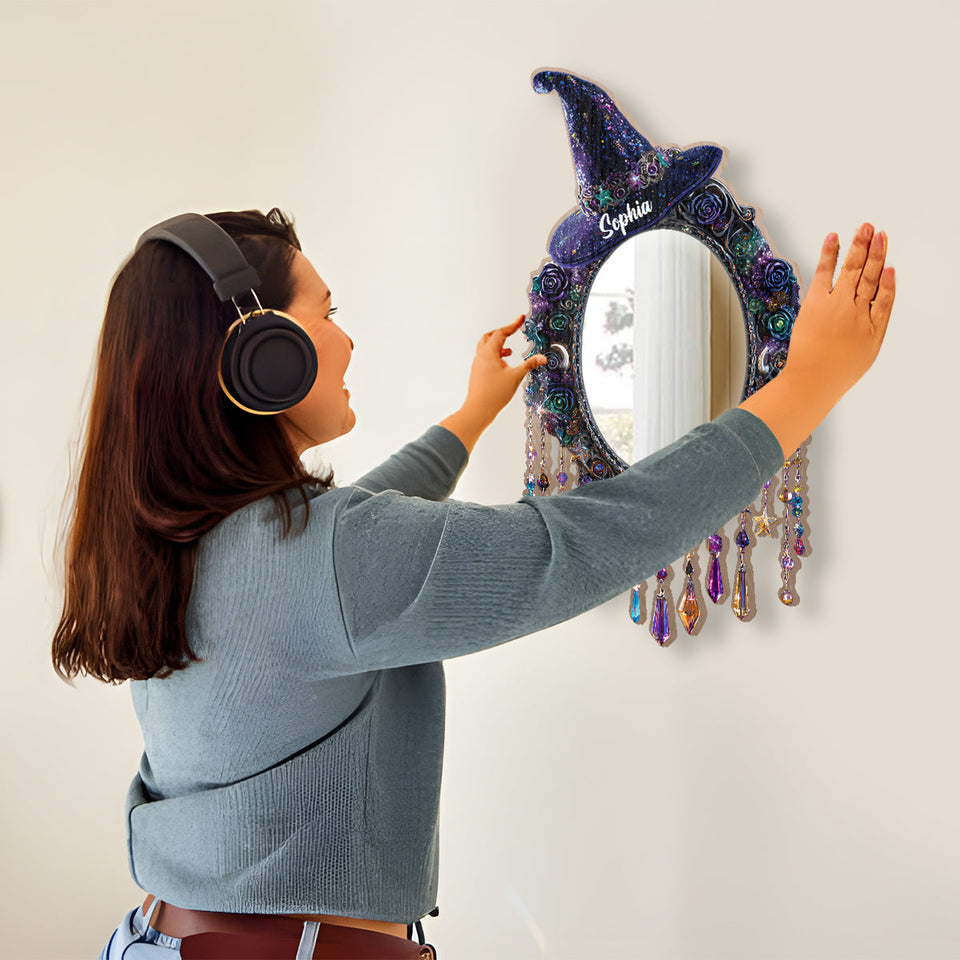 Magical Room Decor - Personalized Witch Wall Hanging Mirror