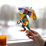 Adorable Frog - Personalized Frog Window Hanging Suncatcher Ornament