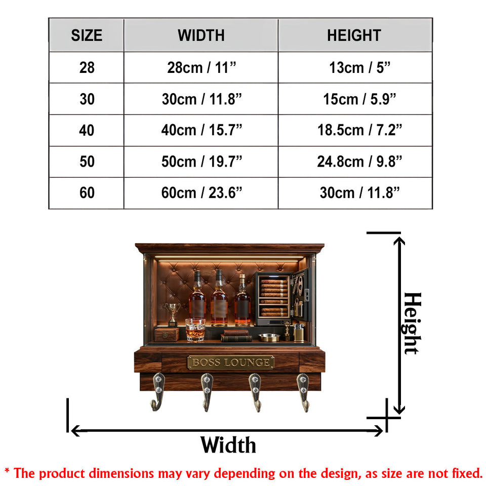 Cigar Display Cabinet - Personalized Luxury Custom Shaped Hanging Rack