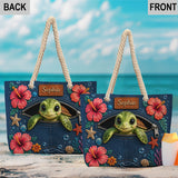 Turtle Lovers Gift, Sea Lovers Gift - Personalized Sea Lover Beach Bag