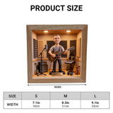 Music Studio Diorama – Custom Instrument - Personalized Guitar Wooden Frame LED Light