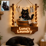Laundry Boss - Personalized Cat LED Light Acrylic Sign
