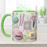Love Crocheting - Personalized Crocheting Accent Mug & Coaster
