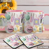Love Crocheting - Personalized Crocheting Accent Mug & Coaster