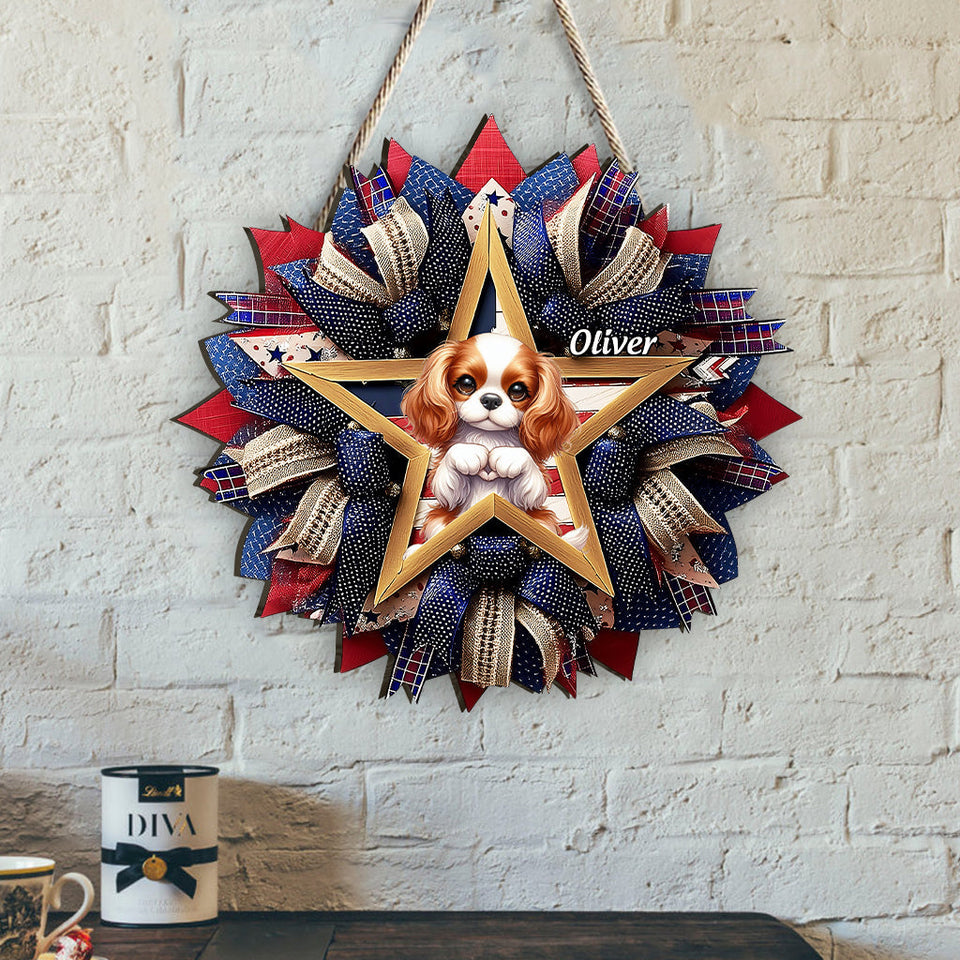 Paws & Patriot - Personalized Dog Custom Shaped Wood Sign