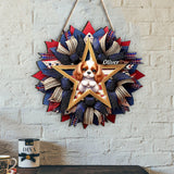 Paws & Patriot - Personalized Dog Custom Shaped Wood Sign