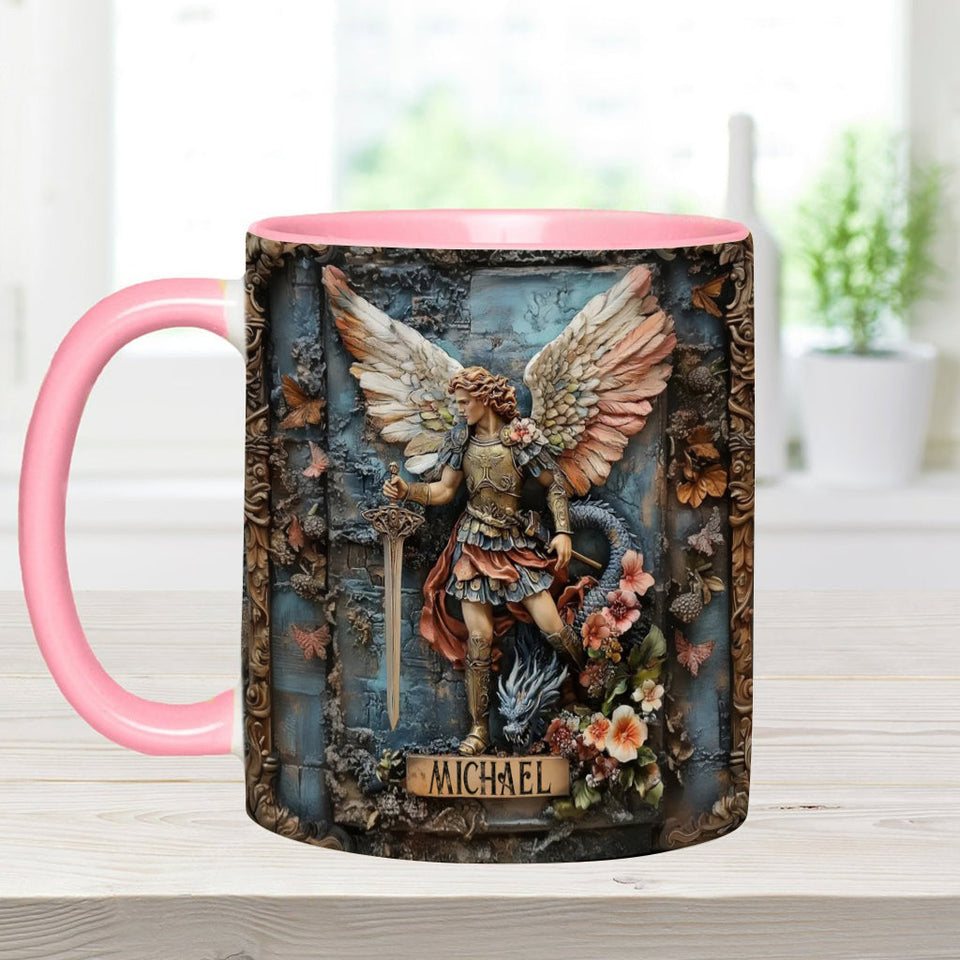 Mug chrétien personnalisé à l'effigie de l'archange Michel