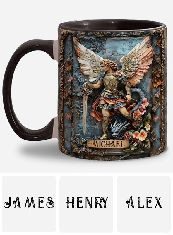 Mug chrétien personnalisé à l'effigie de l'archange Michel