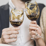 Besties Forever - Personalized Bestie Wine Glass With Long Stem