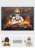 BBQ King, Gift For Dad, Husband... - Personalized Father Rectangle Metal Sign