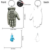 Hand Down Best Dad Ever - Personalized Father Keychain with Charms
