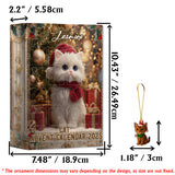 Love Cat - Personalized Cat Advent Calendar With Ornaments