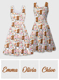 Just A Girl Who Loves Highland Cows - Personalized Highland Cow Sleeveless Dress