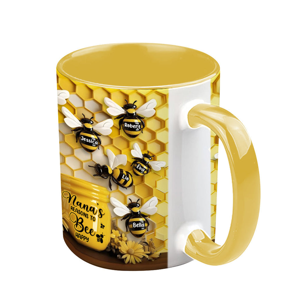 Reasons To Be Happy - Personalized Grandma Accent Mug