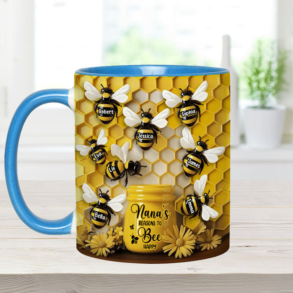 Reasons To Be Happy - Personalized Grandma Accent Mug