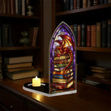 Fantasy Dragon - Personalized Book Candle Holder Sign