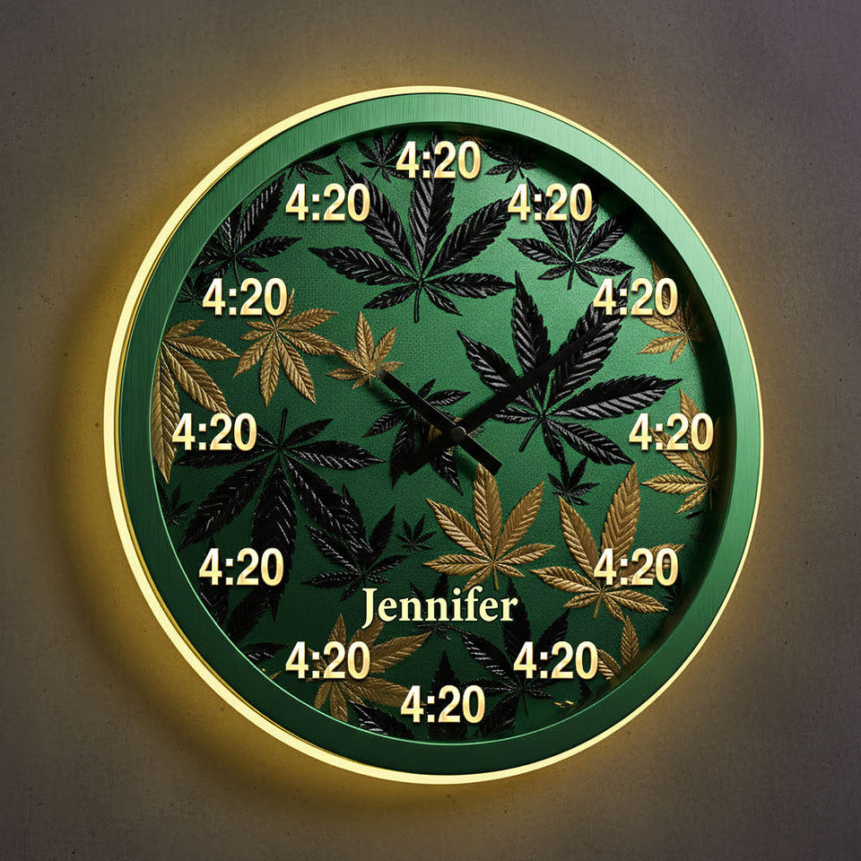It's 420 Always - Personalized Weed LED Light Wall Clock