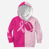Pink Ribbon Football - Personalized Breast Cancer Awareness All Over Shirt