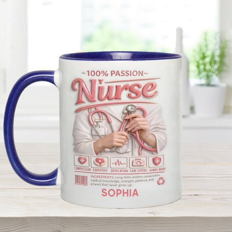 Nurse Portfolio - Personalized Nurse Accent Mug
