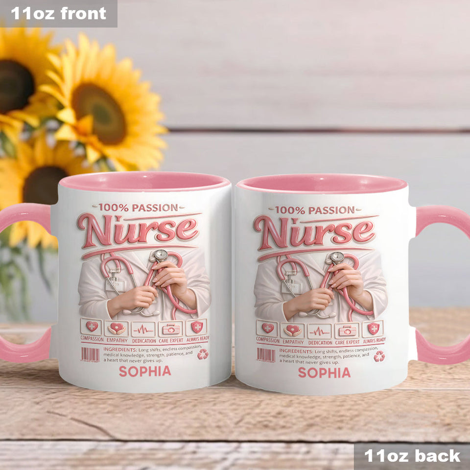 Nurse Portfolio - Personalized Nurse Accent Mug