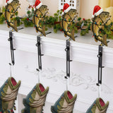 Love Fishing - Personalized Fishing Shaped Christmas Stocking