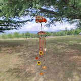 Autumn Truck - Personalized Autumn Wind Chime With Charms