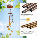 Autumn Truck - Personalized Autumn Wind Chime With Charms