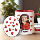 Custom From Any Photo Perfect Gift For Couple - Personalized Couple Accent Mug & Coaster