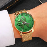 Montre-bracelet personnalisée pour femmes Green Ribbon - Sensibilisation à la santé mentale 