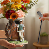 Funny Custom Golf Bag Plant Pot, Flower Vase - Personalized Golf Acrylic Pot & Stake