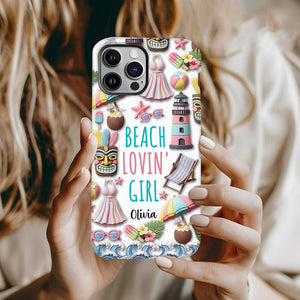 Beach Lovin' Girl - Personalized Sea Lover Full Print Phone Case