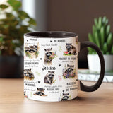 Little Bandit Paws - Personalized Raccoon Accent Mug