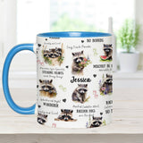 Little Bandit Paws - Personalized Raccoon Accent Mug