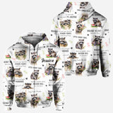 Little Pandit Paws - Personalized Raccoon All Over Shirt