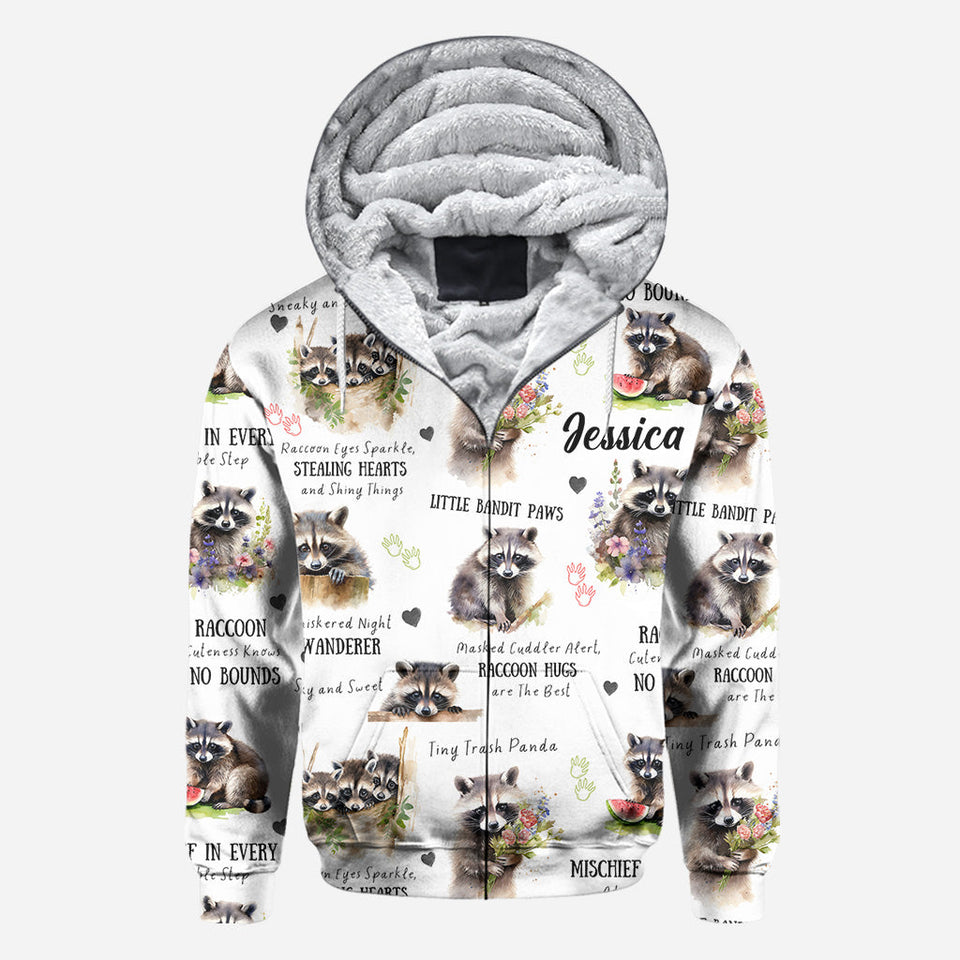 Little Pandit Paws - Personalized Raccoon All Over Shirt