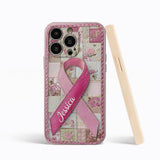 Breast Cancer Awareness - Personalized Breast Cancer Awareness Leather Phone Case
