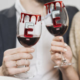 Initial Personalize For Wine Lovers - Personalized Wine Wine Glass With Long Stem