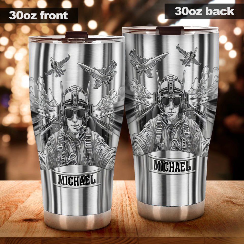 The Sky Is Not The Limit - Personalized Pilot Tumbler