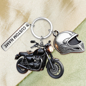 Custom Keychain For Biker - Personalized Biker Keychain With Charms