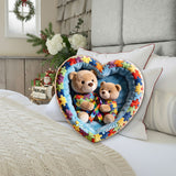 Strong Mama - Coussin en fausse fourrure personnalisé pour la sensibilisation à l'autisme