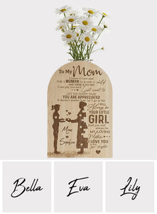 To My Mom - Perfect Gift For Mom - Personalized Family Custom Shape Acrylic Flower Vase