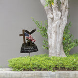 Honor The Fallen, Memorial Day Outdoor Decoration - Personalized Veteran Metal Garden Art